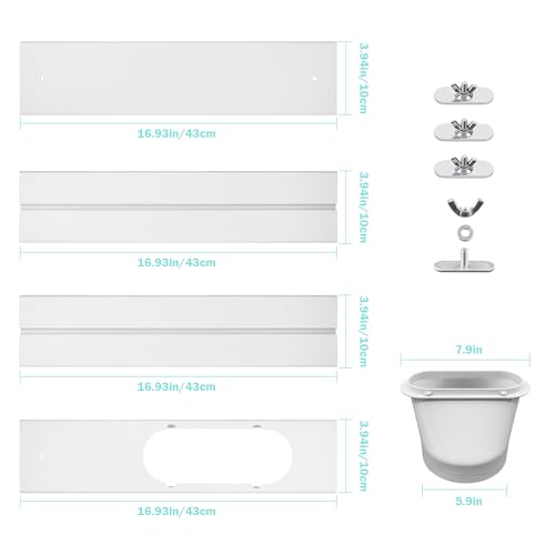 MQIDLFE Portable Air Conditioner Window Vent Kit with 5.9 Inch Diameter 59 Inch Length Exhaust Hose Adjustable Window Seal for Horizontal&Vertical