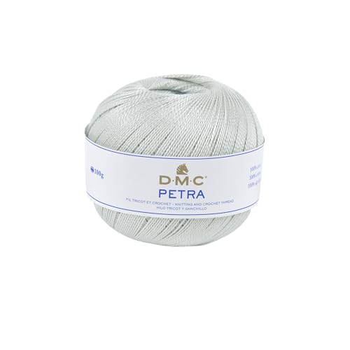 DMC Petra Yarn, 100% Cotton, Light Grey (53024), Size 5