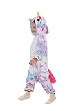 JT-Amigo Kids Unisex Kigurumi Pajamas Onesie Costume, Unicorn Star, 6-8 Years