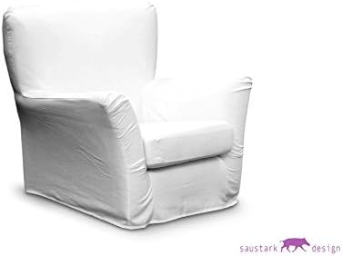 Polycotton White Armchair Cover For Ikea Tomelilla Armchair High Backrest Amazon Co Uk Kitchen Home