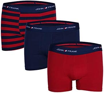 JOHN FRANK Men's -Navy Boxers 3 Pack