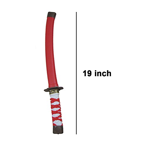 Plastic Swards - Pack of 12 - 17 Inch Plastic Samurai Katana with Sheath and Cloth Wrapped Handles - Ideal for Halloween, Party Dress-Ups, Holiday Occasions, Costume Accessories, and more!