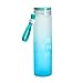 NUOFENG KPOP BTS Bangtan Boys Summer Gradient Frosted Glass Lemon Water Bottle Cup, 17oz (Green)