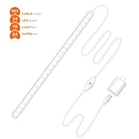 AMEZIN 16 Inch 6w Plug in USB Under Cabinet LED Light Bar for Closet Hallway Counter Kitchen Desk Vanity