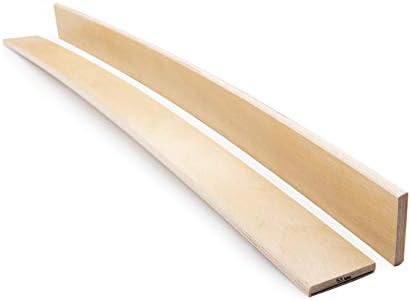 Green Design Pack of 3 Slats 53 mm wide Beech Wood Replacement Bed Slats Curved Sprung Single Double Grade A (800 mm Long) 3 pcs