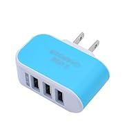 GLVSZ 3.1A Triple USB Port Wall Home Travel AC Charger Adapter for S6 US Plug BU