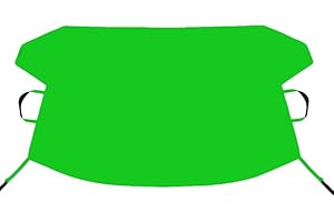 EAMEFIA Windshield Cover for Ice and Snow | Heavy Duty 600D Oxford Fabric | Windshield Protector for Cars, SUVs, Trucks | Secure Fit Waterproof Frost Cover（Black Orange）