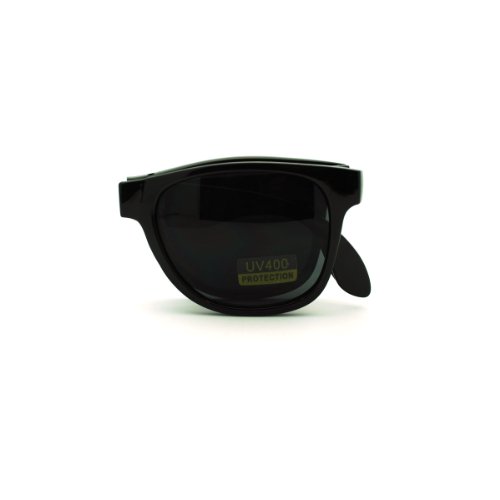 Folding Foldable Sunglasses Classic Wayfarers Unisex Fashion Black