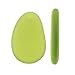 Cultured Sea Glass, Hypnotic Freeform Pendant 33x20mm, 2 Pieces, Olive Green