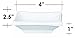 Happy Sales HSPS-SQW03, Sauce Dish White Ceramic rectangular 4 pc, White