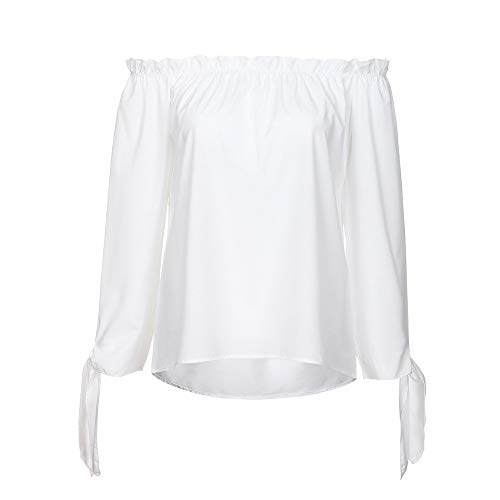 Clearance! Dressin Women's Casual Boat Neck Long Sleeve Cold Shoulder T-Shirt Tunic Top Blouse