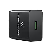 Quick Charge 3.0 USB Charger by Wasserstein for Arlo Pro, Arlo Pro 2, Arlo Pro 3, Arlo Ultra, Galaxy S8, S8 Plus, LG G6, LG G5, iPhone, iPad & More I (Black)