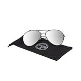 Gravity Shades Black Frame Mirror Lens Aviator