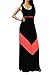 RH Women Bateau Neck Stripe Full Length Maxi Beach Dress Black M