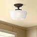 Regency Hill Floating Rustic Farmhouse Ceiling Light Semi Flush-Mount Fixture 12
