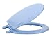 Standard Wood Toilet Seat, Light Blue - 17 Inch - Fits All Standard Size Fixtures - Easy to Install Fantasia by Achim Home Decor