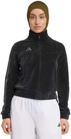 adidas Women's House Of Tiro Velour Track Top, Aurora Ivy, X-Small