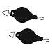 Ogrmar 2PCS Plant Pulley Retractable Pulley Plant Hanger Hanging Flower Basket Hook Hanger for Garden Baskets Pots and Birds Feeder in Different Height Lower and Raise Pack of 2 (Black)