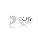 10 Pairs Silver Plated Post Cute Animal Fruit Stud Earrings Set Hypo-Allergenic (elephant stars snow cat love)