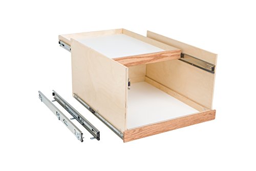 Slide-A-Shelf AMC-PL-DDU-21W18D16H-F Baltic Birch Double Dek System with Full Extension, 21" x 18" x 16"