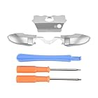 Mshsiw シルバーカラー3.5 mmジャックポートクロームLB RBバンパートリガーボタン交換、 Elite コントローラ LB RB用