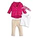American Girl - Pretty Pink Riding Outfit for Dolls - Truly Me 2015, Brown