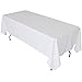 KAITATSU SEN Rectangular Polyester Fabric Tablecloth, White, 60x102-inch, Pack of 3
