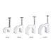 Round Cable Wire Clips 4mm 6mm 8mm 10mm (Pack of 400) Cable Management RG6 RG59 CAT5 CAT6 RJ45 Electrical Ethernet TV Speaker Wire Cord Tie Holder Single Coaxial Nail Clamps