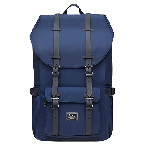 KAUKKO Rucksack Studenten Backpack 17 Zoll für 15" Notebook Lässiger Daypacks Schüler Bag Wandern Casual Daypack, 47 cm, 22.4 liters, Blue (Blau(E5-3))