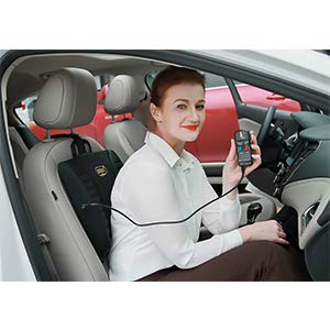 image for ObboMed® SU-3400P 12V Heated Massage Travel Pro-Lumbar Seat Cushion, 