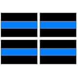 Thin Blue Line Decal - Sheet of 4 - Police - Window Bumper Laptop Stickers