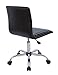 Amazon Basics Modern, Low-Back, Adjustable, Swivel, Armless Office Task Desk Chair with Casters, Black