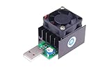 SMAKN® Mini Discharge USB Load Resistor Current Tester 0.4a-2.1a Adjustable Constant Current USB Electronic Load with FAN