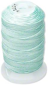 Simply Silk Beading Thread Cord Size FF Turquoise 0.015 Inch 0.38mm Spool 115 Yards for Stringing Weaving Knotting