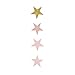 Ling's moment Star Garland Star Bunting Decorations, Paper Star Banner Hanggings for Wedding Birthday Party Baby Shower Christmas & Party Supplies, (Gold Glitter+Baby Pink+Pink) 40pcs