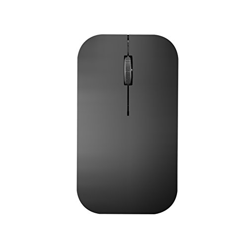 Huluwa Bluetooth Mouse Wireless Mobile Mouse for Notebook, PC, Laptop, Computer, Macbook, Protable USB Rechargeable, Black