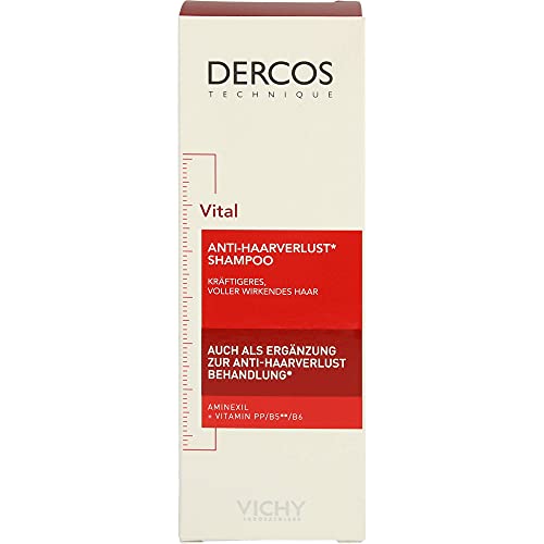 Champú Anticaída, Efecto Estimulante, Apto Para Todo Tipo de Cabello, Cuero Cabelludo Sano y Detoxificado, Con Aminexil, Energy+, Dercos Technique, 200 ml