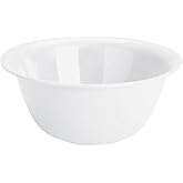 Sterilite Plastic Bowl 6 Qt. White Bulk 2 pack