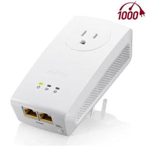 Zyxel Pass-Thru Ethernet Adapter AV1000 1000 Mbps Powerline 2-port Gigabit 2-Pack [PLA5256KIT]