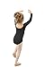 Elowel Girls' Team Basics Long Sleeve Leotard Black (size-6-8)