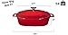 Bruntmor Classic Enameled Cast Iron 3.8-Quart Square Covered Casserole with handle, Oven and Dishwasher Safe Multipurpose Dutch oven with lid, Enameled Red
