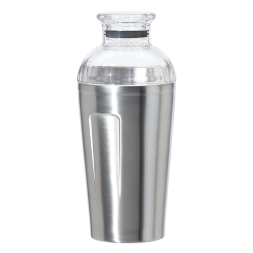 OGGI Groove Insulated Cocktail Shaker-17oz Double Wall Vacuum Insulated Stainle…