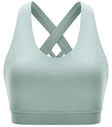 RUNNING GIRL Sports Bra for Women, Criss-Cross Back