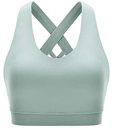 RUNNING GIRL Sports Bra for Women, Criss-Cross Back