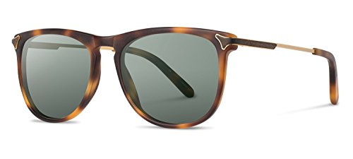 Shwood- Keller Acetate, Sustainability Meets Style, Matte Brindle, G15 Polarized Lenses
