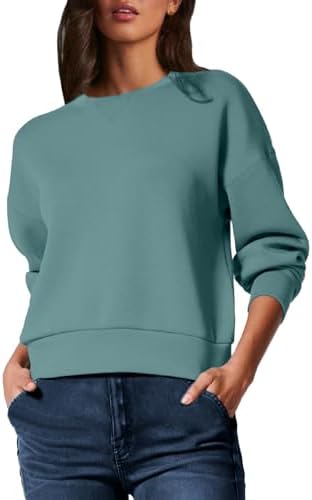 Amazon.com: Stelle Cropped Sweatshirt for Women Crewneck Pullover