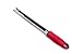 KitchenInstrument Brand Stainless Steel Zester with Red Handle and Brush