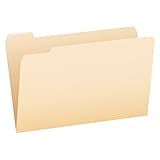Pendaflex Essentials File Folders, 1/5 Cut, Top Tab, Legal, Manila, 100 Per Box,( 753 1/5)