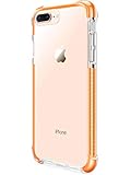 iPhone 8 Plus 7 Plus Shatterproof Hard Case (Clear) with Bumper Edges for Apple iPhone 8 Plus 7 Plus by DAUPIN Yellow