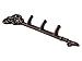 Comfify Decorative Wall Mounted Key Holder Rack - Vintage Key Shaped Rack with 3 Hooks - Wall Mounted - Keys, Coats, Hats and More- Rustic Cast Iron - 11 x 2.8 - with Screws and Anchors - Rust Brown